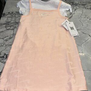 Nike Toddler Girls 4T Jumper Pink White Dress NEW